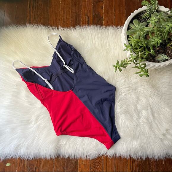 Enfasis One Piece Swimsuit Red White & Blue NWT - Picture 3 of 6